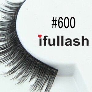 #600 Ifullash 12 Pairs One Dozen Human Hair Fake False Eyelashes